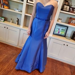 Royal Blue Madison James Fit and Flare Gown